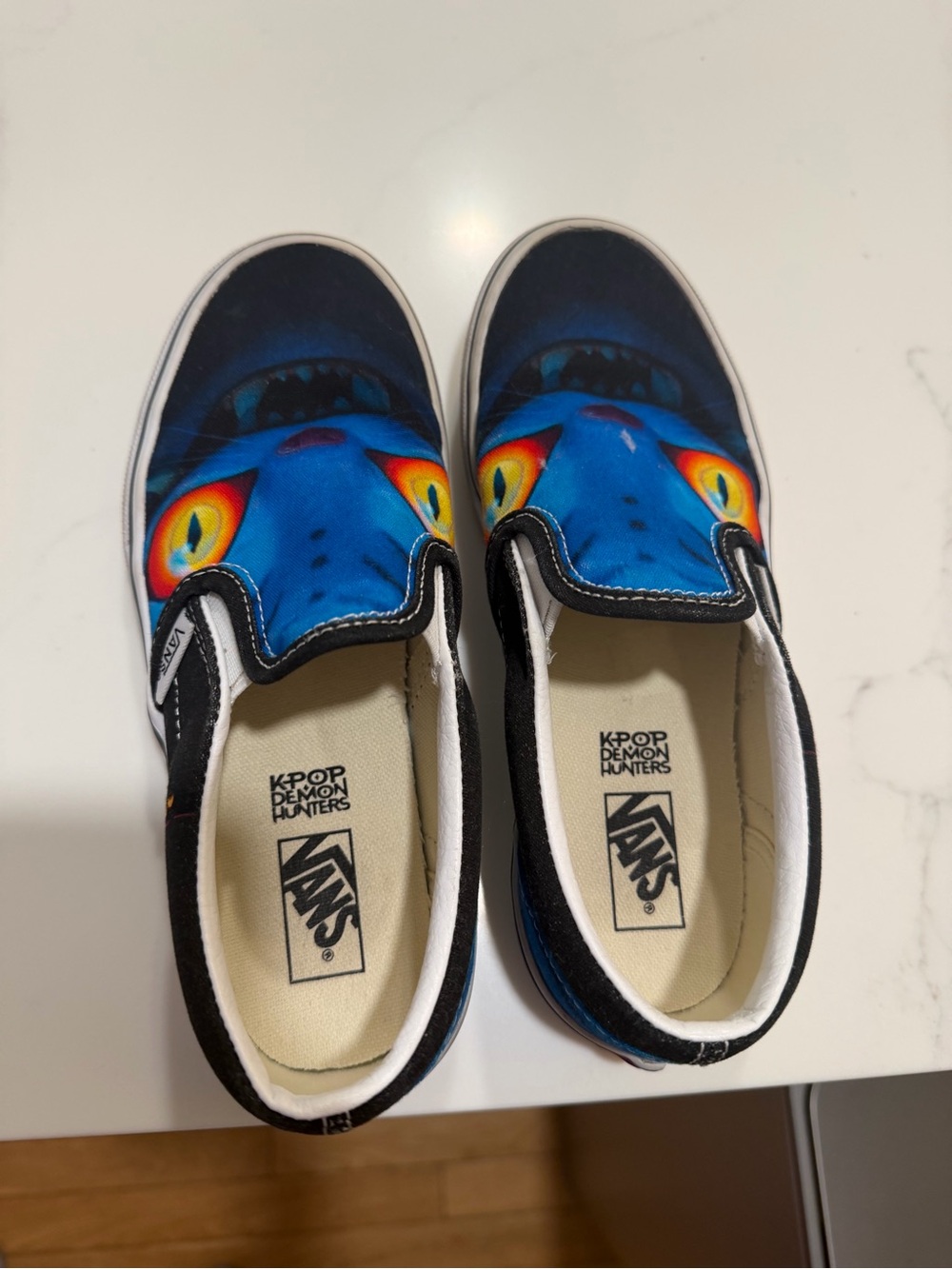 Vans Kids Slip-On Shoes - Blue Multi Graphic